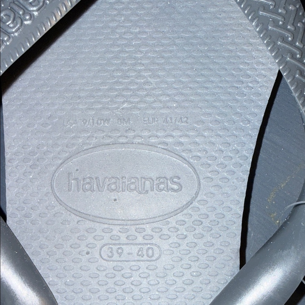 Havaianas Gray and Black Flip Flops NWT BEACH, lake, boat, summer, casual sandal - Picture 3 of 6